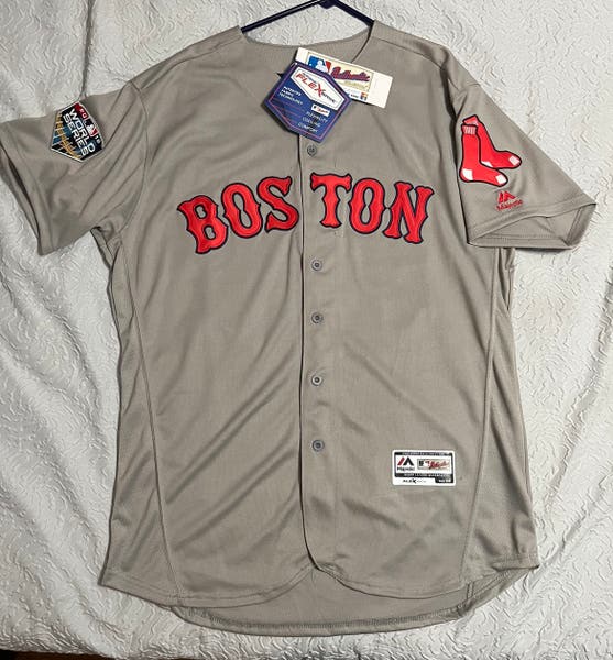 Red Sox #50 Mookie Betts Grey Flexbase MLB Jersey 2018 World