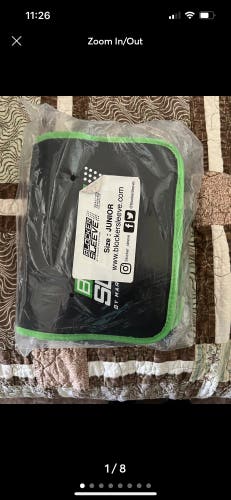 Junior sized Blocker Sleeve Goalie Training Tool