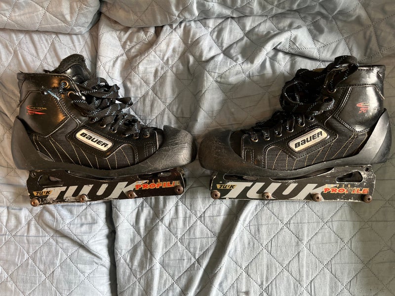 Used Bauer Reactor 5000 Roller Goalie Skates