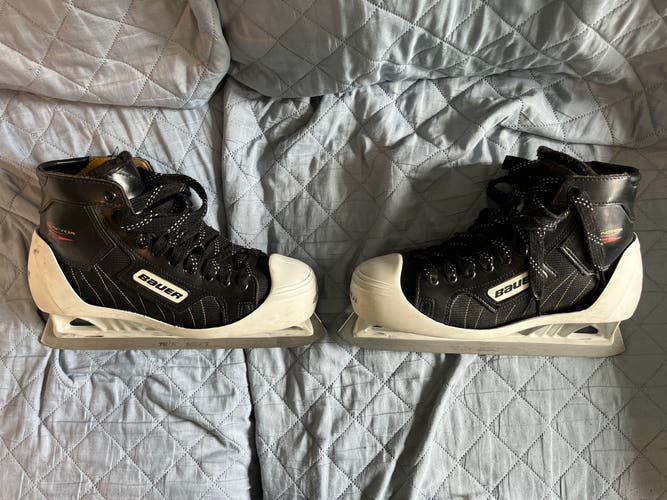 Used Bauer Regular Width  Size 8 Reactor 5000 Hockey Goalie Skates