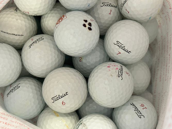 50 Titleist Pro V1X 3A Used Balls Golf Balls AAA