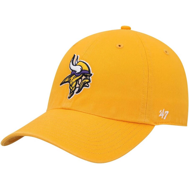 Minnesota Vikings 47 Brand NFL Clean Up Adjustable Strapback Hat Dad Cap Yellow