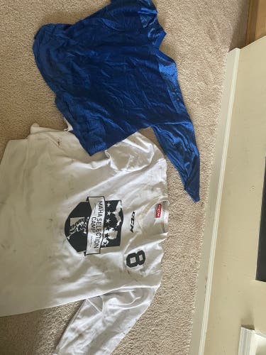 White Used Large CCM Jersey