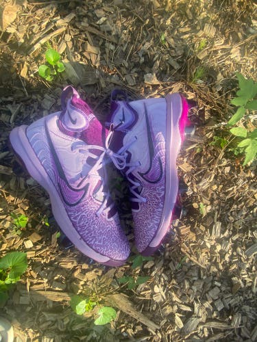 Purple Men's Molded Cleats High Top Alpha Huarache Elite