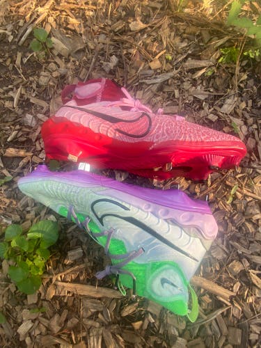 Purple Men's Molded Cleats High Top Alpha Huarache Elite