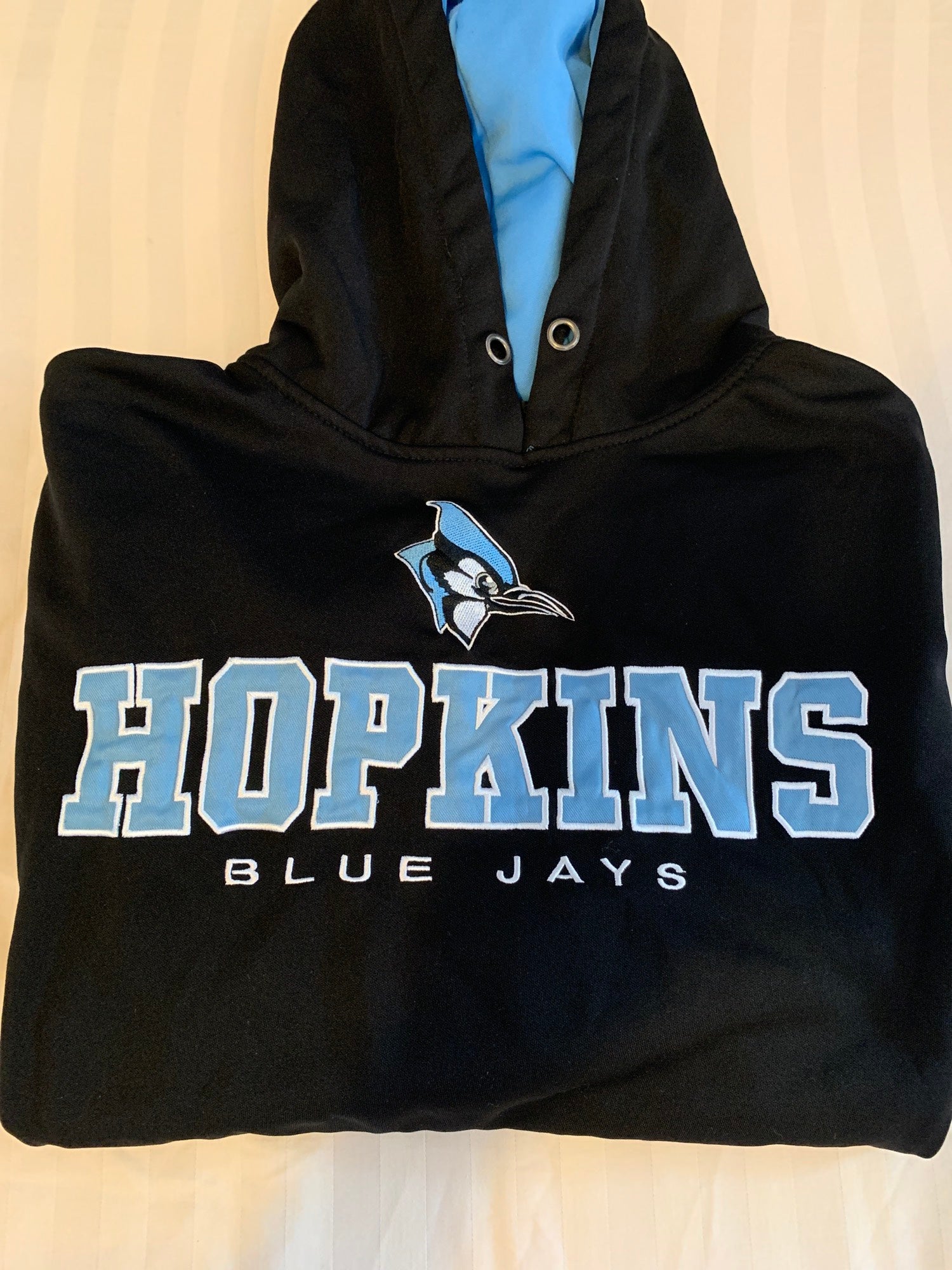 Men's Champion Black Johns Hopkins Blue Jays Jersey T-Shirt