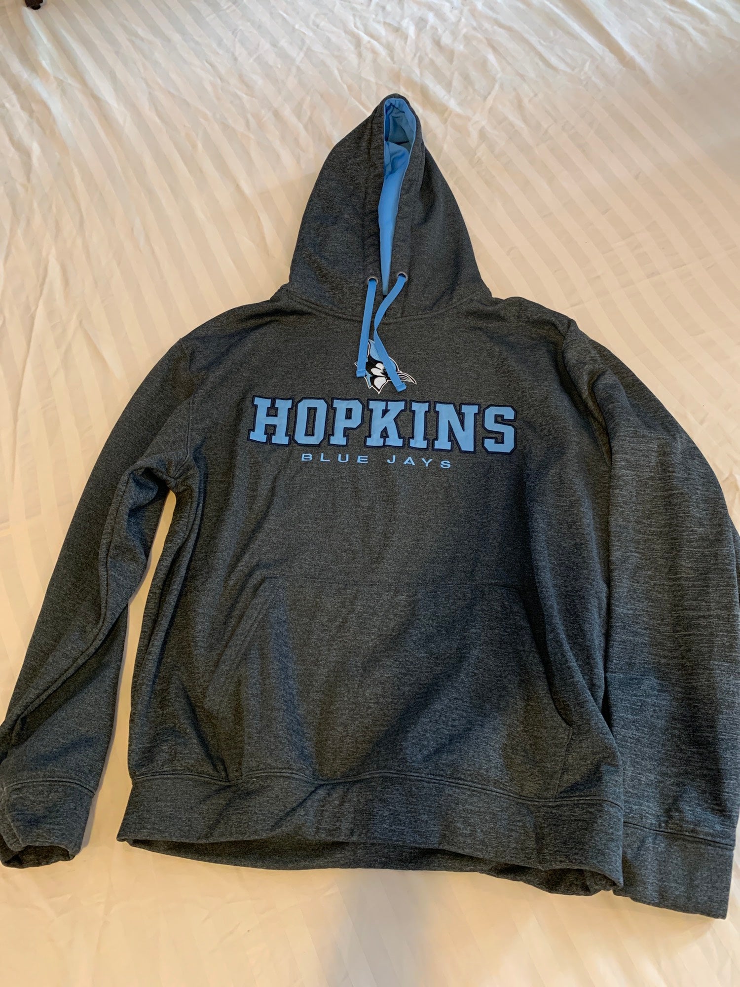 Men's Champion Black Johns Hopkins Blue Jays Reverse Weave Pullover Hoodie