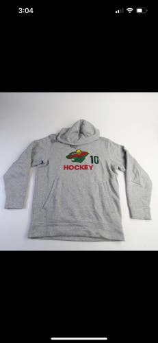 Gustav Nyquist 28 TEAM PLAYER ISSUE Minnesota Wild Fanatics Authentic Pro Hoodie Large Game Used