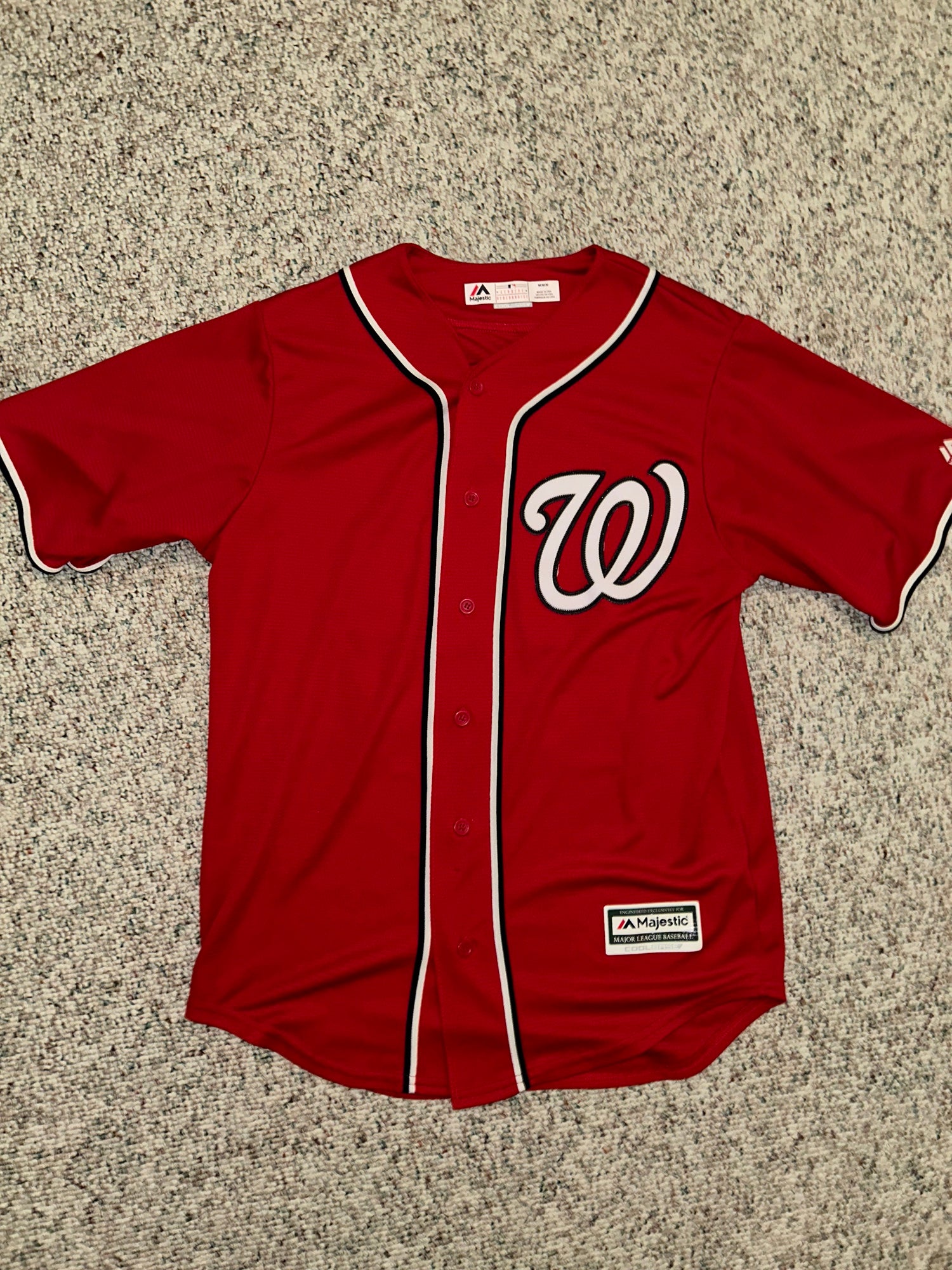 Majestic Washington Nationals MLB Red Jersey Men's Size 2X Made In USA  Baseball
