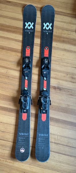 Used Kid's 2021 Volkl 128 cm All Mountain Mantra Jr Skis With Bindings