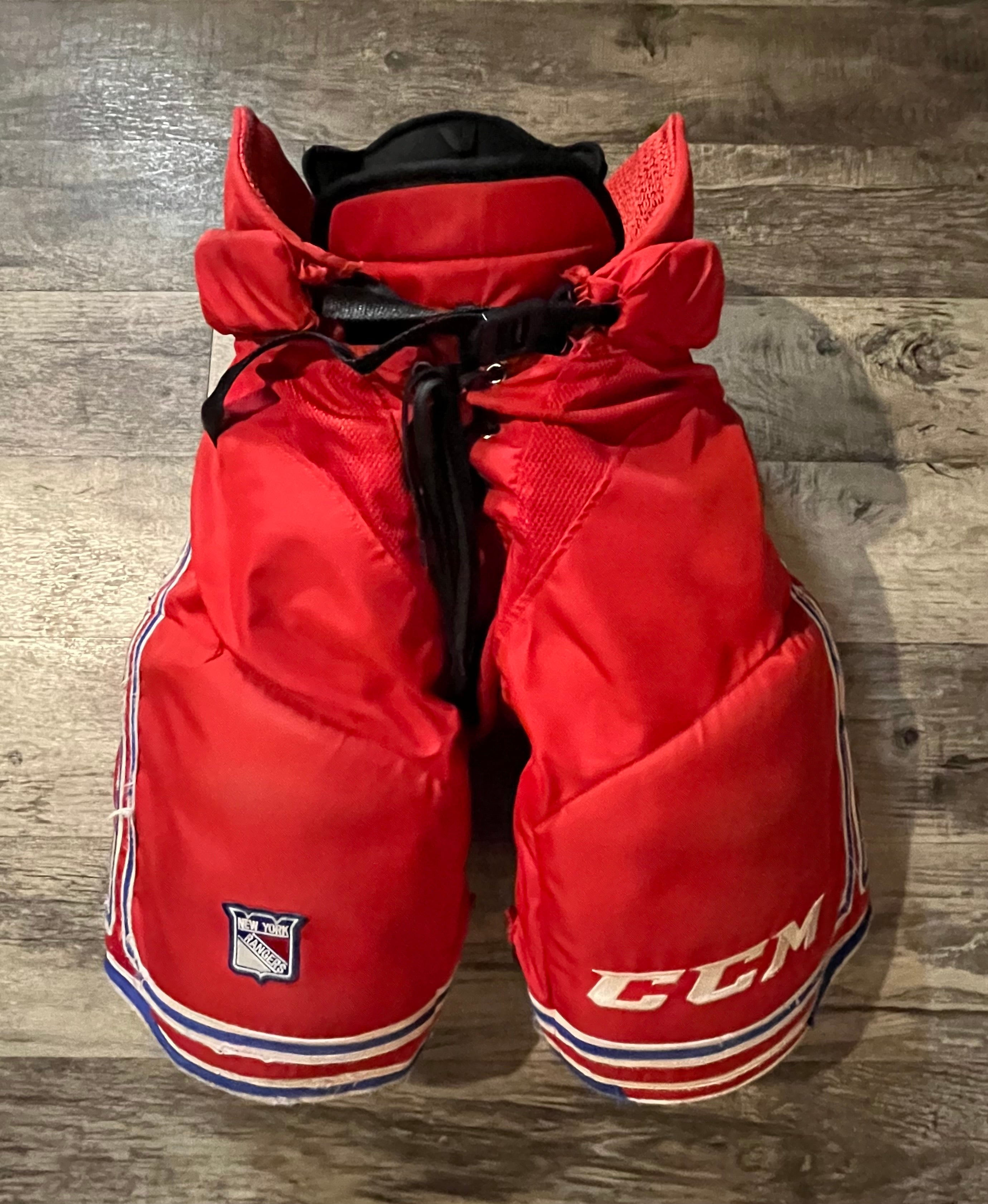 CCM HP70 Custom Pro Stock Hockey Pants Red Medium New York Rangers used (6867)