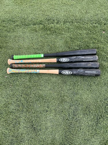 Used Assorted Lot Of KR3 Baseball Bats (Different Lengths, Models, And Materials)