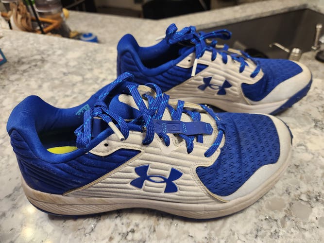 Size 8, Blue Adult Used Men's Under Armour Turf Shoes