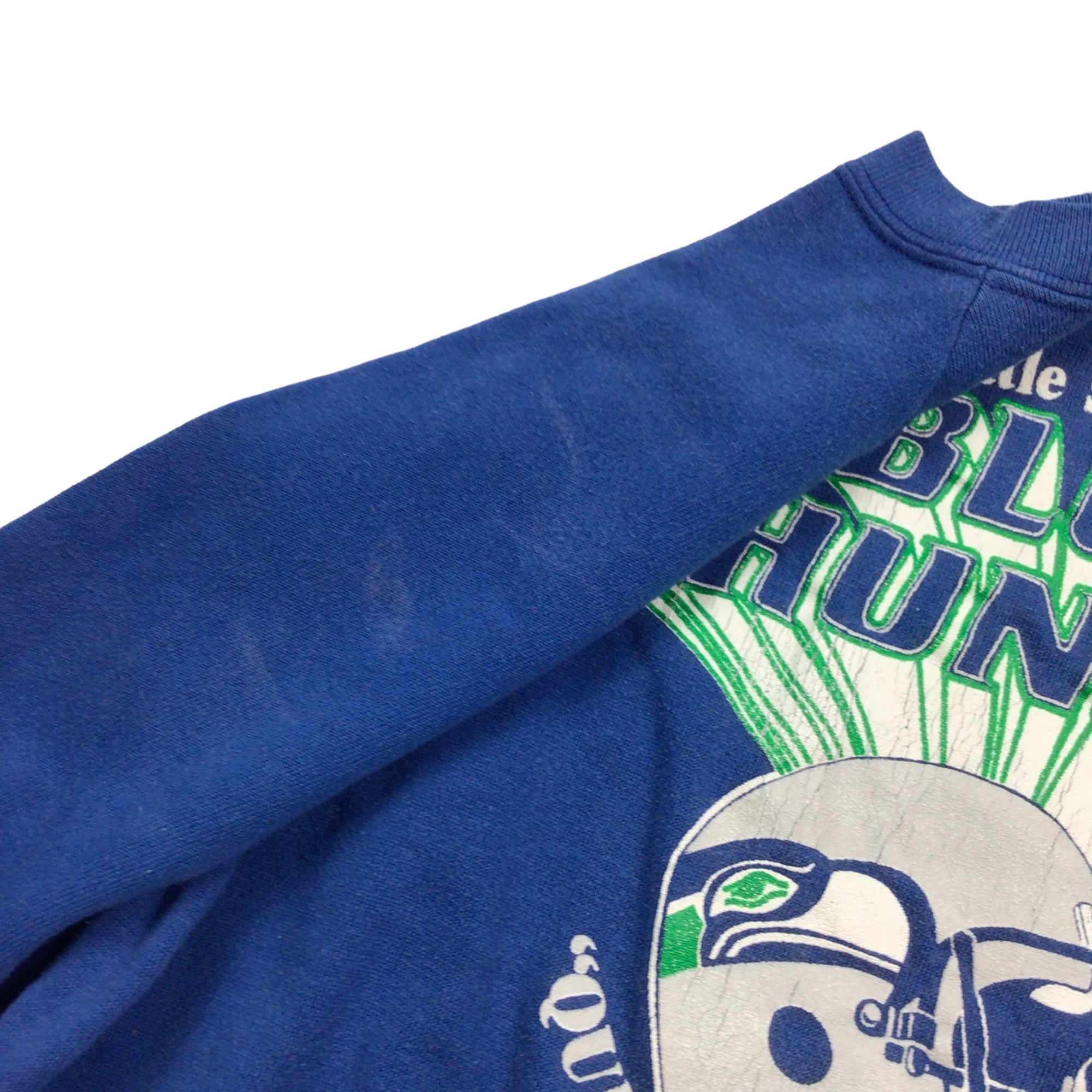 Vintage y2k Seattle Seahawks graphic crewneck sweatshirt blue XL NFL