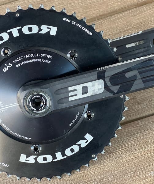 Rotor 3D+ InPower Powermeter aero crankset 172.5mm 53/39