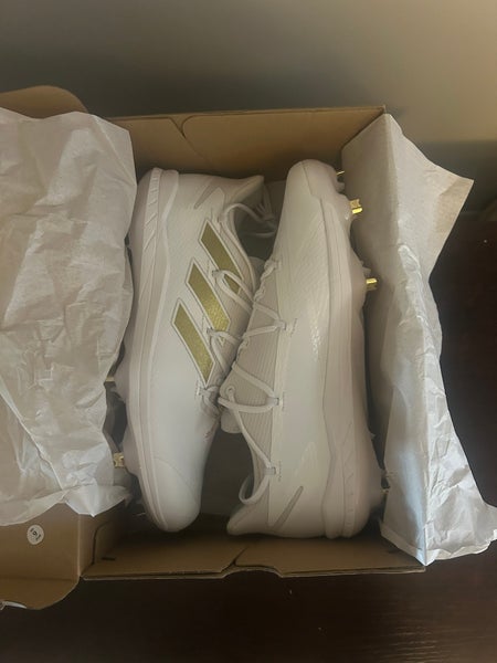 White Men's Metal Low Top Adizero Afterburner 8