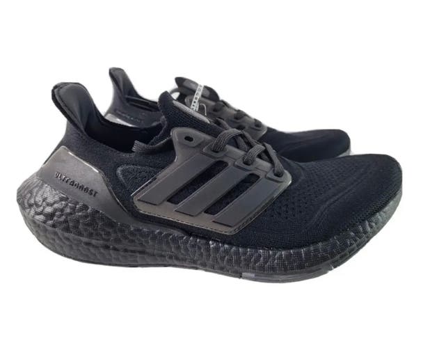 Size 9 Men’s adidas Ultra Boost 21 Primeblue  Triple Black Running Shoes FY0306