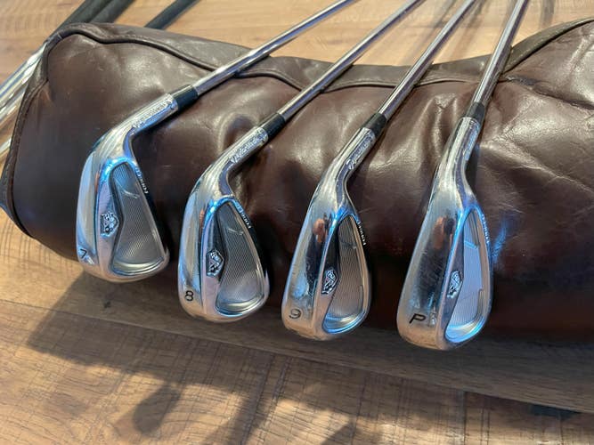 Used Men's TaylorMade Right Handed RAC TP Forged Iron Set Stiff Flex Steel Shaft