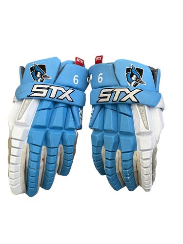 Hopkins Lacrosse Game Worn Used Player's STX RZR Lacrosse Gloves Large