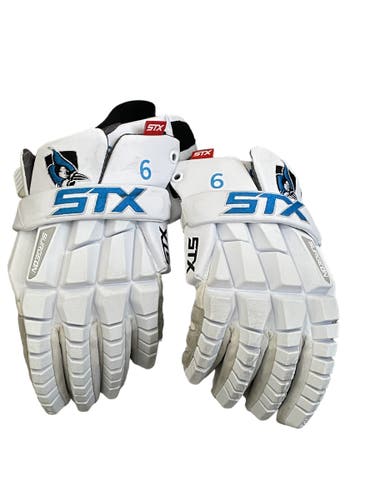 Hopkins Lacrosse Game Worn #6 Used Player's STX Surgeon Lacrosse Gloves Large