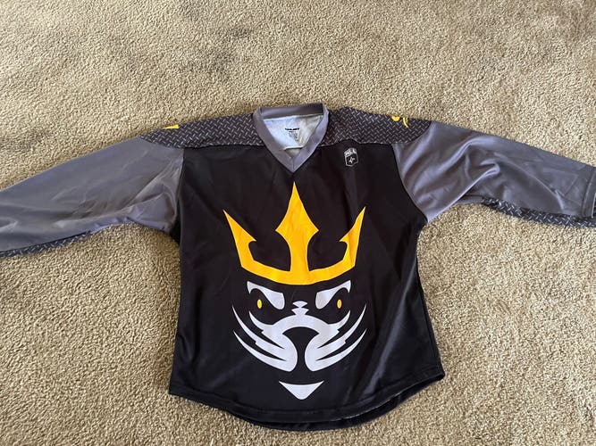 Size Large San Diego Seals Box lacrosse jersey Black Secondary