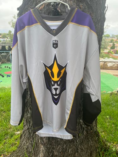 Size 52 (Large) San Diego Seals Box lacrosse jersey Grey Away