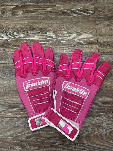 Used Pink XL Franklin CFX PRO Batting Gloves