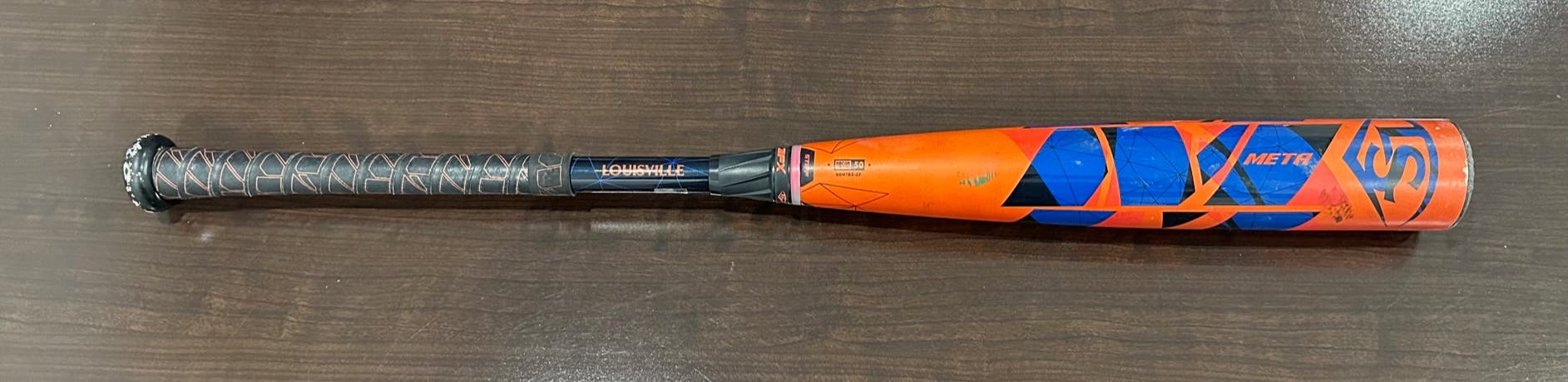 Used BBCOR Certified 2022 Louisville Slugger Composite Meta Bat (-3) 28 oz 31"