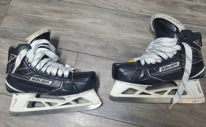 Senior Used Bauer Supreme 1S Hockey Goalie Skates Regular Width Size 8