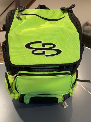 Navy/Lime Green Boombah Superpack Bat Pack -Backpack Version - For Baseball or Softball