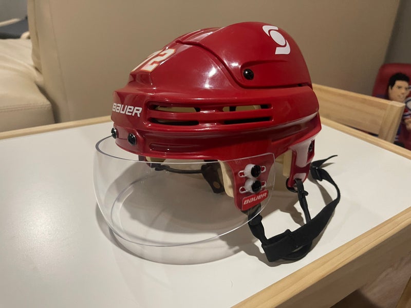 Used Medium Bauer Pro Stock 4500 Helmet Calgary Flames