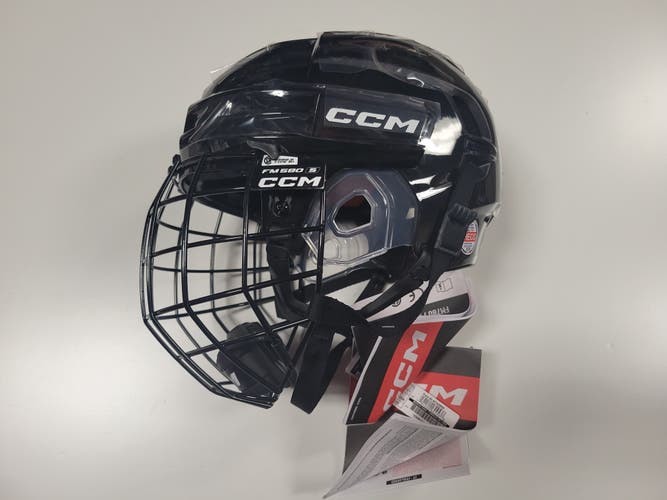 New Black Senior Small CCM Tacks 720 Helmet Combo