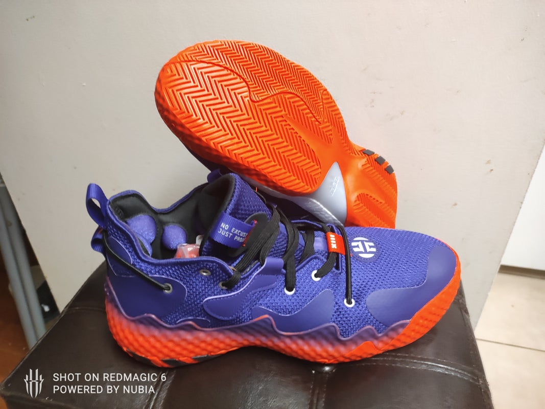 Men's Adidas Harden Vol 6. Drew League Purple Red Basketball HP9510 Size 12