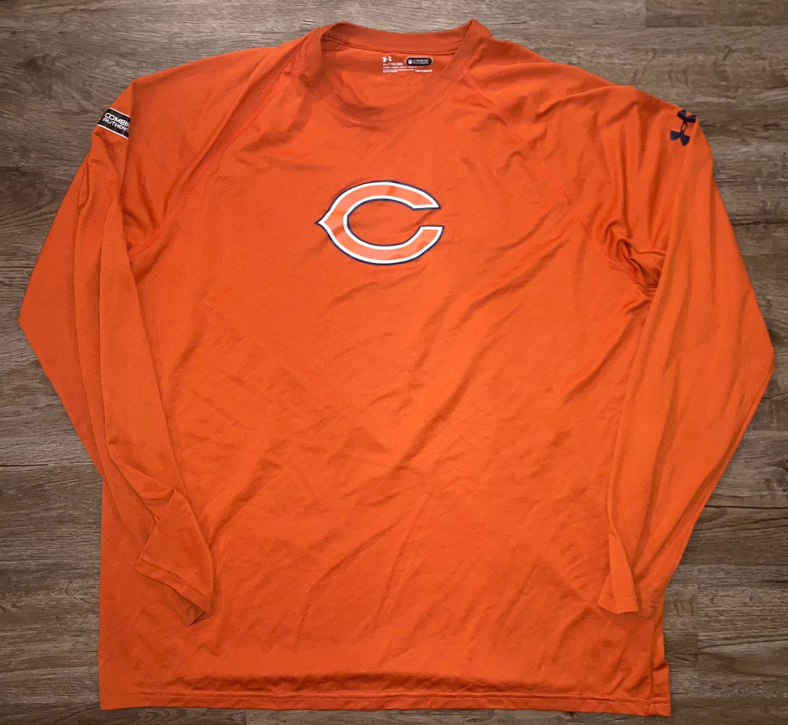 Men's New Era Navy Chicago Bears Team Combine Authentic Stated Fitted Long  Sleeve T-Shirt