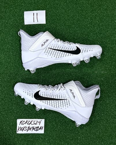 Nike Alpha Menace Pro 2 D Football Cleats White CK4277 100 Mens Size 11