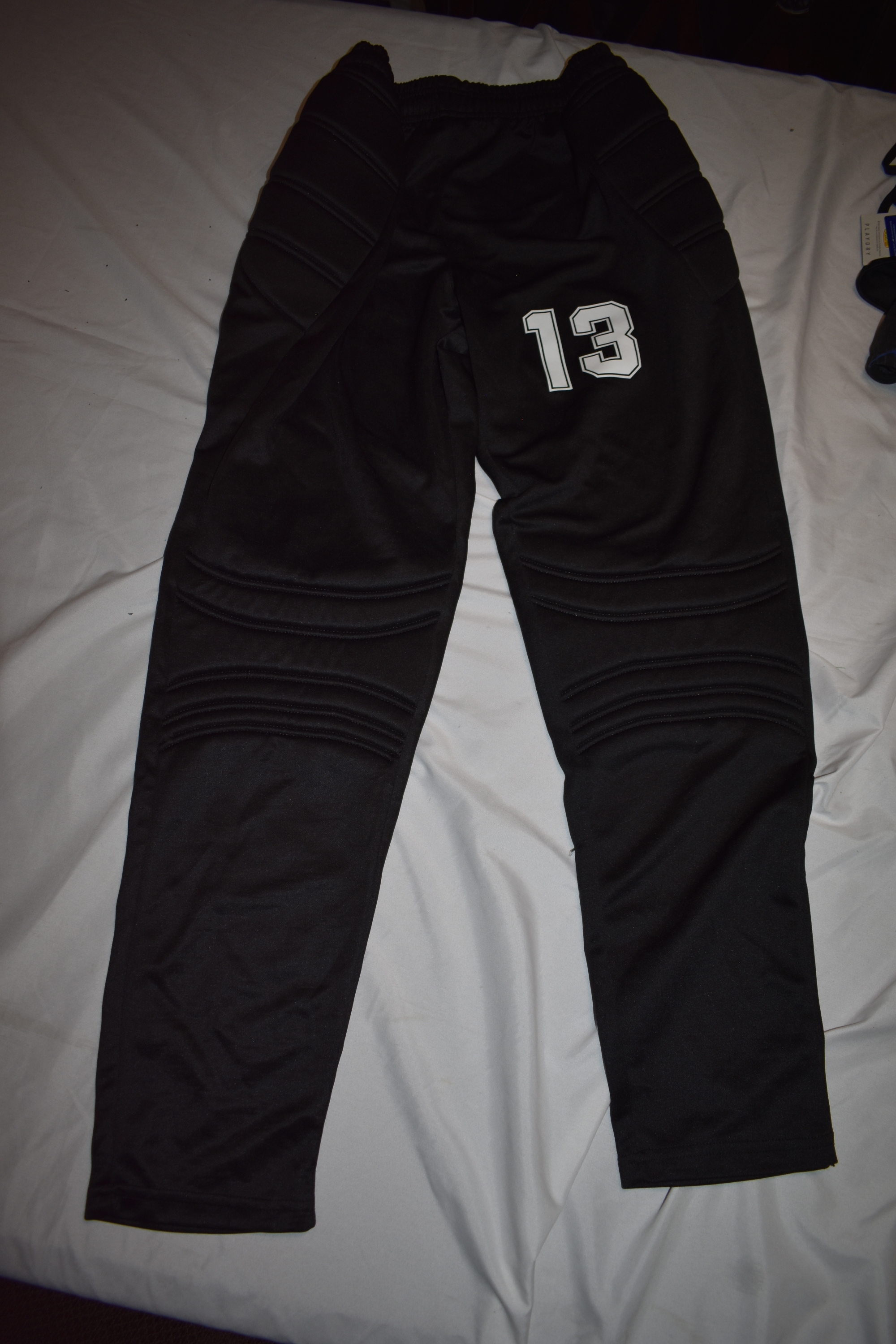 Soccer #13 Goalie Bottoms, Black, Adult XL