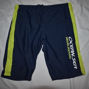 Ocean-Sea Swimsuit, Blue/Yellow, Size 7-8Y