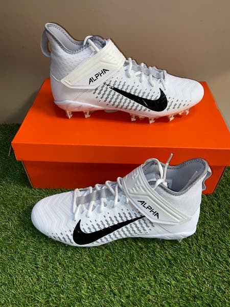 Nike Alpha Menace Pro 2 Football Mid Cleats White AQ3209-100  display picture 1