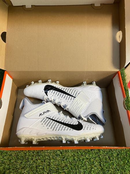 Nike Alpha Menace Pro 2 Football Mid Cleats White AQ3209-100  display picture 1