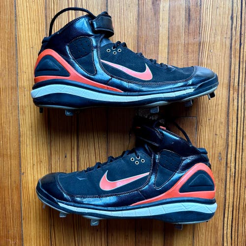 Nike Hurrache 2K5 Baseball Cleats, Black/Orange, Men’s 13