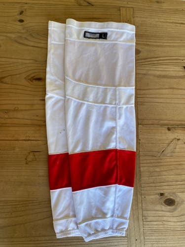 Detroit Red Wings (Away) Senior Used Large Reebok Pro Stock Socks