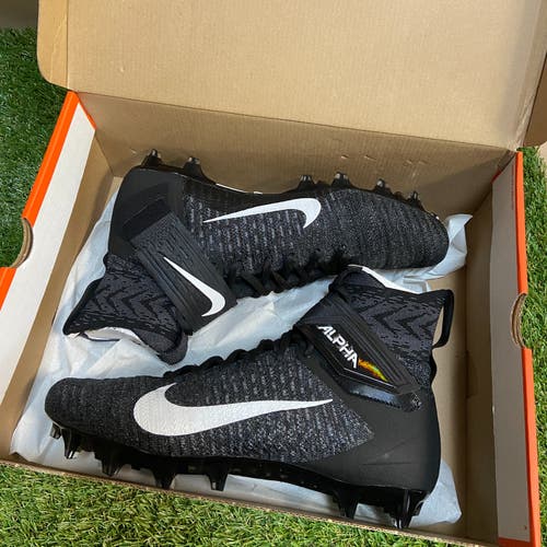 Nike Alpha Menace Elite 2 WD P FlyKnit Black White BV3298-001 Men Size 11.5 Wide