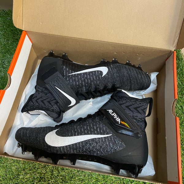 Nike Alpha Menace Elite 2 WD P FlyKnit Black White BV3298-001 Men Size 11.5 Wide