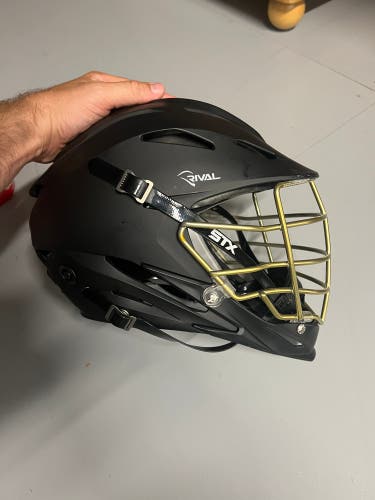 New STX Rival Helmet (Matte Black/Gold)