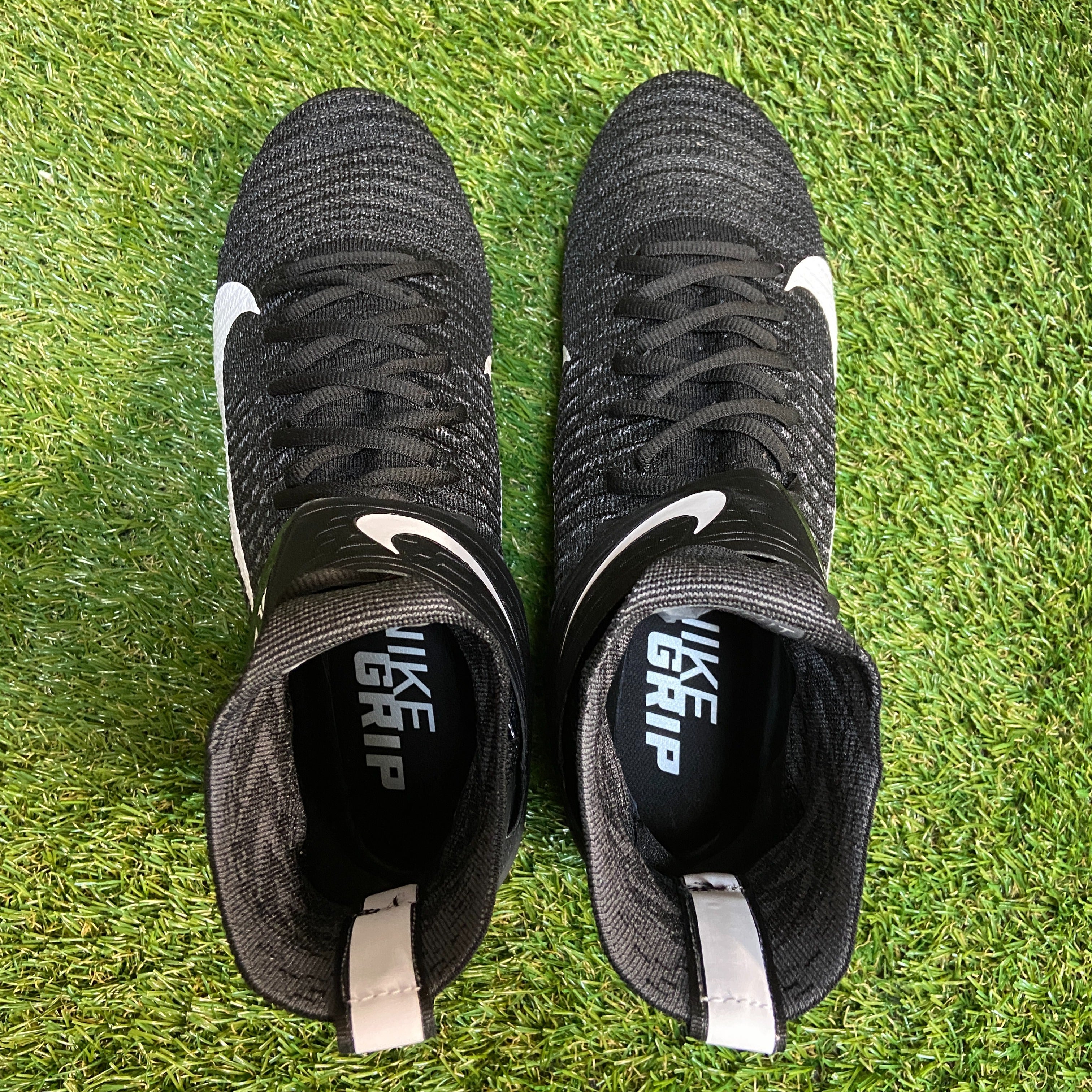 Nike Alpha Menace Elite 2 Flyknit Football Cleats Black 