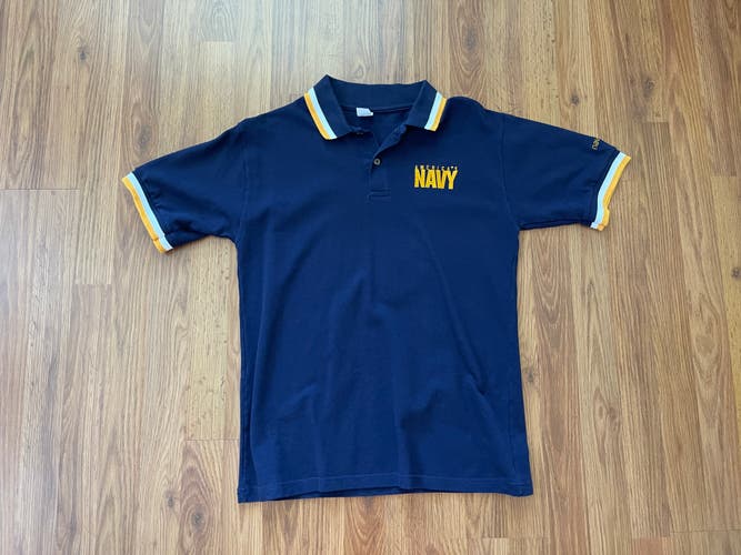 United States Navy AMERICA'S NAVY MILITARY SALUTE Size Small Polo Golf Shirt!