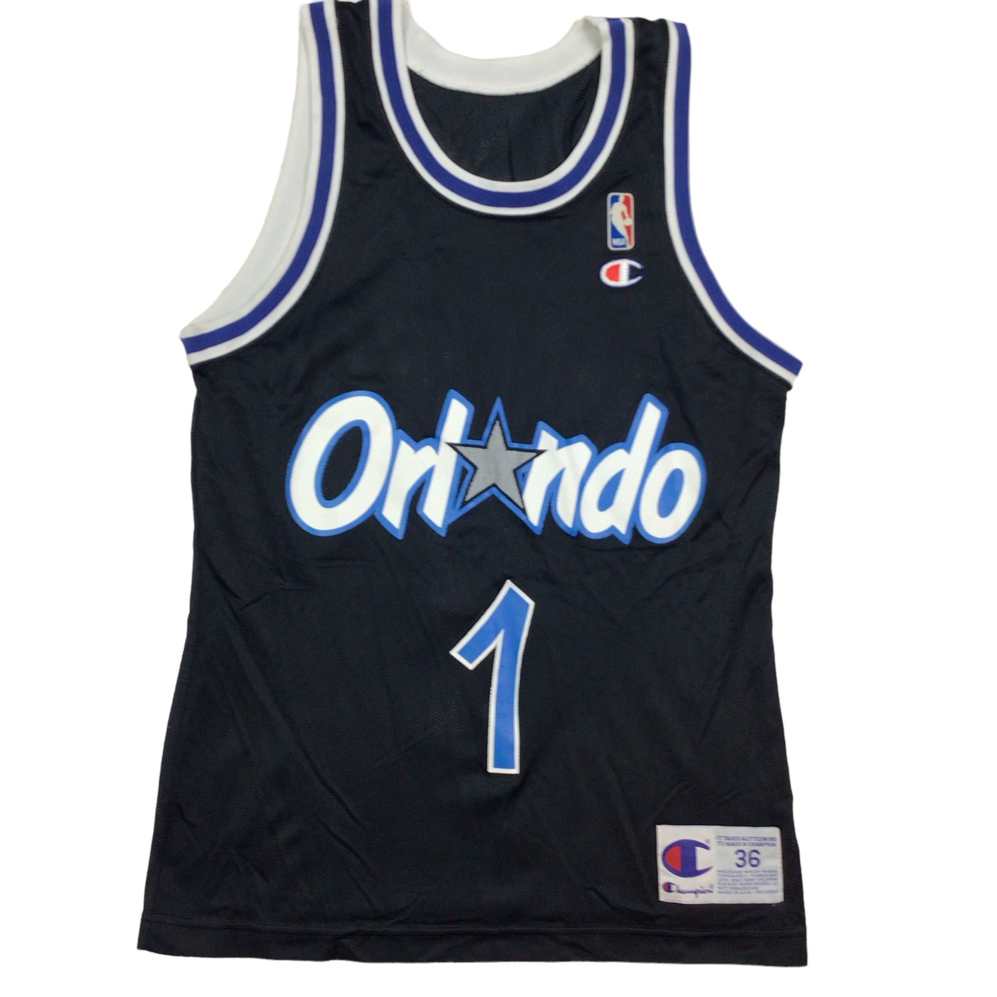 Vintage Champion Orlando Magic Anfernee Hardaway NBA Jersey.