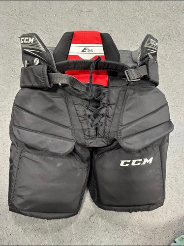 Black Used Junior Large CCM E2.5 Hockey Goalie Pants