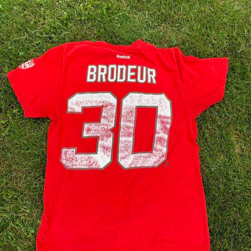 New Jersey Devils HOF Brodeur jersey shirt