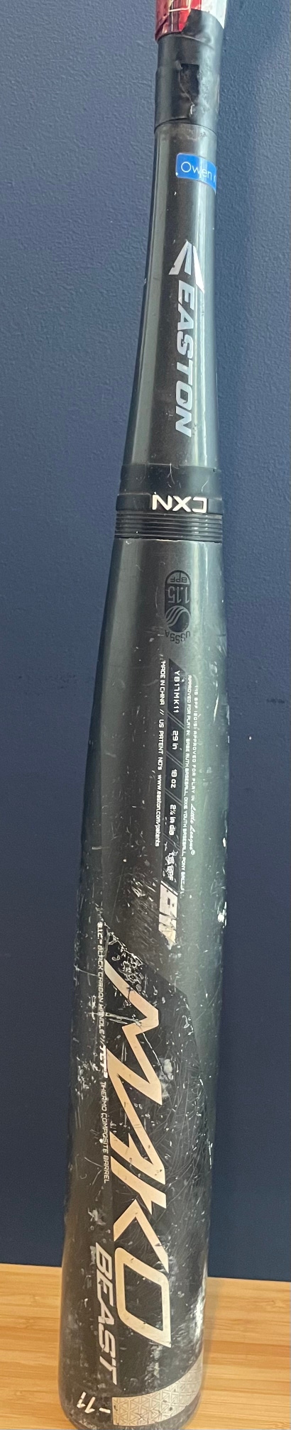 Used USSSA Certified Easton Mako Beast Bat (-11) 18 oz 29"
